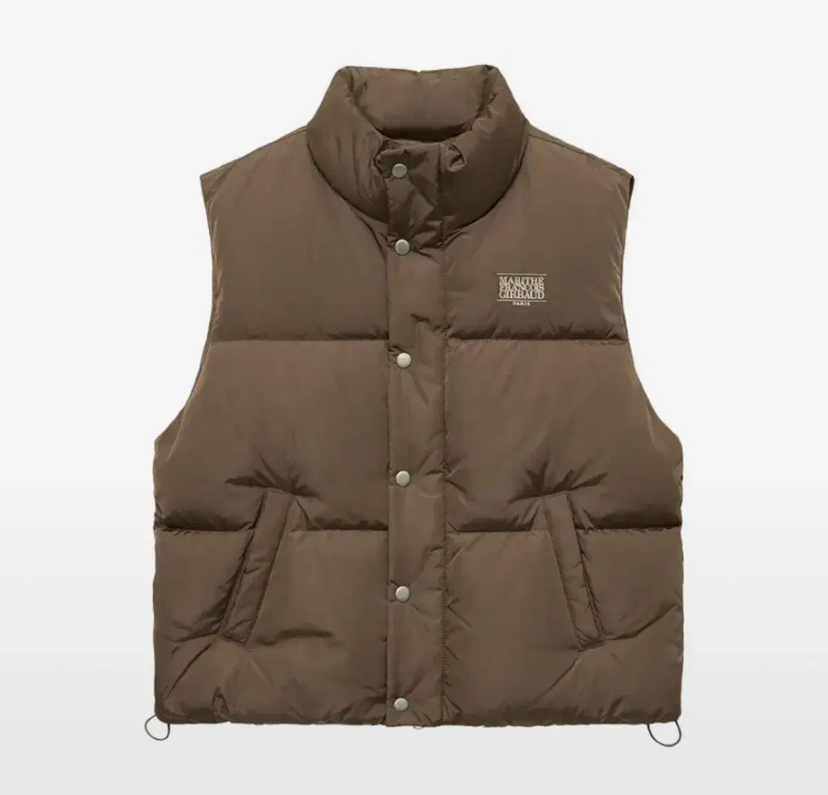 마리떼 CLASSIC LOGO DUCK DOWN VEST brown